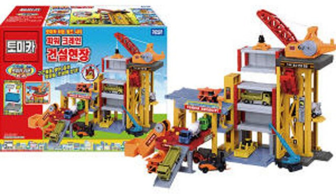 (선물완구) 토미카 타운 빌드시티 파워 크레인 건설현장 중장비 플레이세트, 1개, 단일