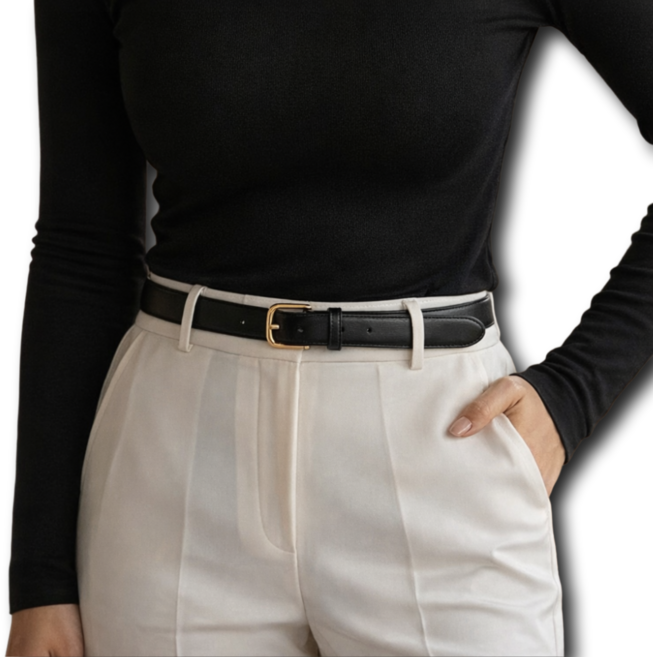 우브레 슬림 여성벨트 가죽 허리띠