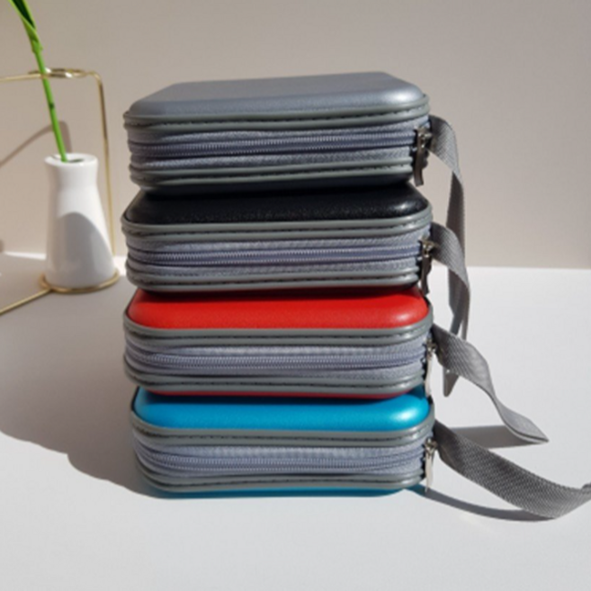 cd 케이스 지퍼형 앨범형 수납함 cd 보관함 40장 스크래치방지 휴대용 하드, 블랙