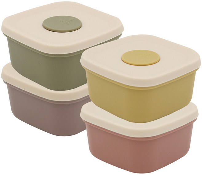 네오실리 라이스실리팩 국산 프리미엄 실리콘 냉동밥용기, 혼합색상, 4개, 200ml 혼합색상