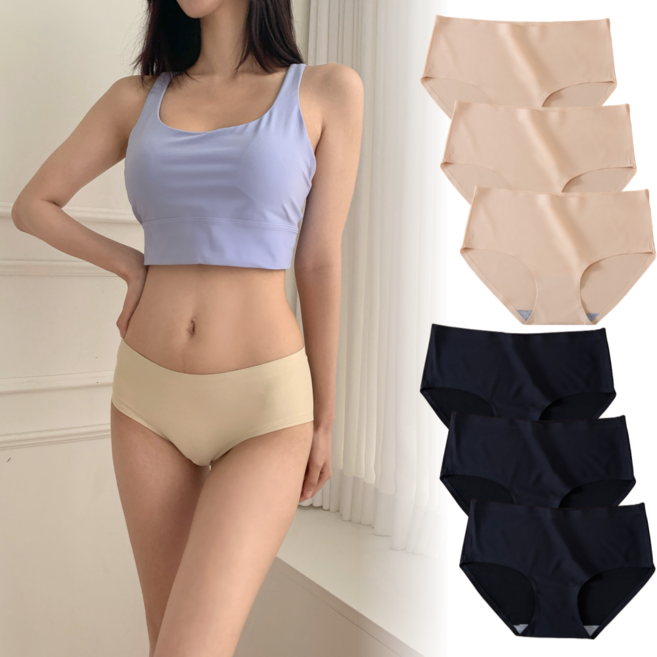 6장 세트 제이드슈 여성 심리스팬티 노라인 무봉제 고탄력 햄팬티