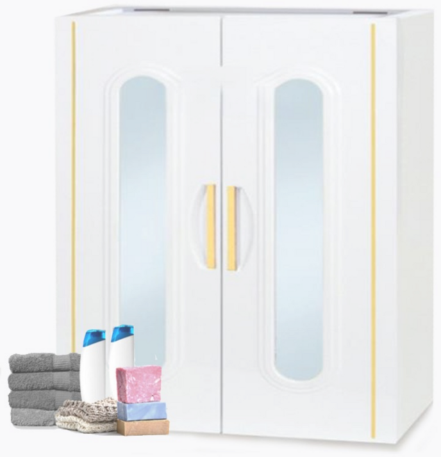 아이리스 다용도 국산 고급심플 골드 욕실장800 화장실 수납정리함 수건정리장, 1개