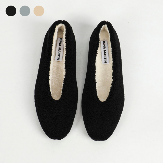 페조 여성 플랫슈즈 털 단화 겨울 방한화 PZLPFR17-1