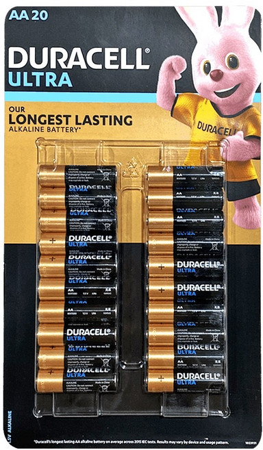 듀라셀 울트라 알카라인 AA건전지 보관박스팩, 20개입, 1개