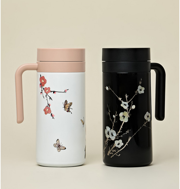 [장이] 자개 매화 큰 보-들잔 600ml, 1개, black(일반)