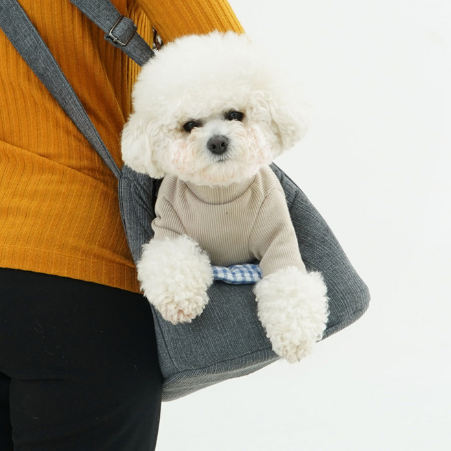 레드퍼피 끌레 모던 강아지 이동가방, 소프트 베이지