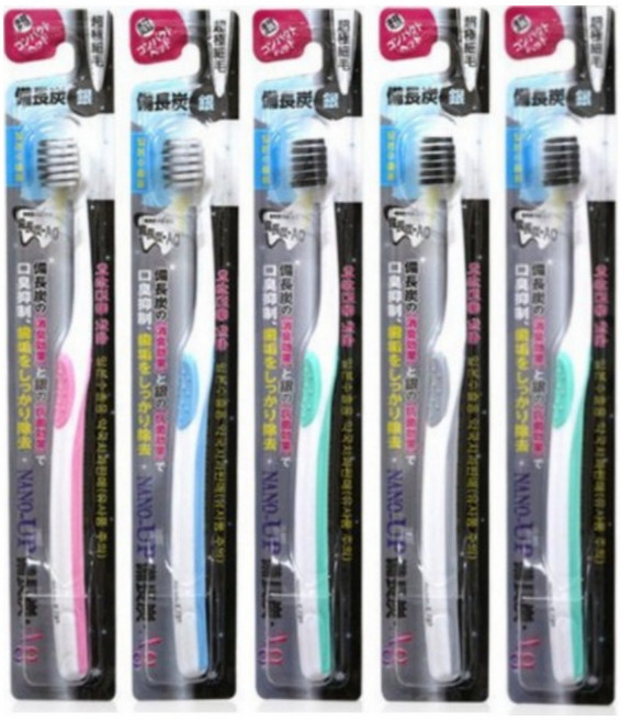 나노업칫솔 비장탄 은 칫솔 초소형헤드 초극세모 작은칫솔 사은품, 5개