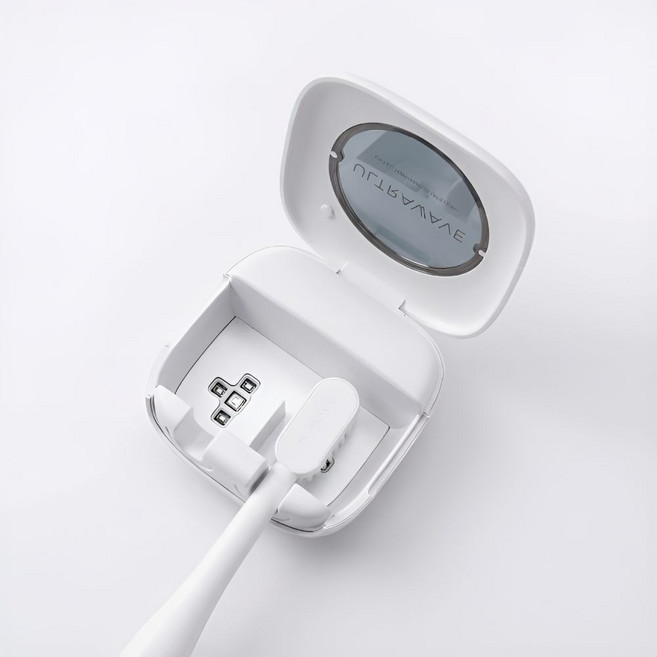 울트라웨이브 UVC LED 무선 칫솔살균기 2인용, TS22, 화이트