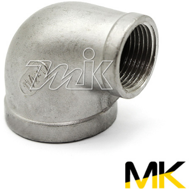 스텐나사이경엘보 SUS304 MK 나사부속 배관부속 자재 배관자재 수도배관자재 (12088), 1개