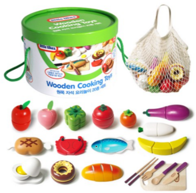 리틀타익스 원목 자석 요리놀이 20종 세트, MIX (혼합), 5세트