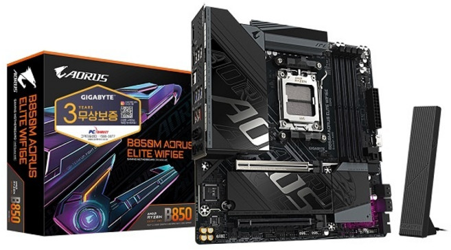 기가바이트 GIGABYTE B850M AORUS ELITE WIFI6E 피씨디렉트 MOTHERBOARD 메인보드