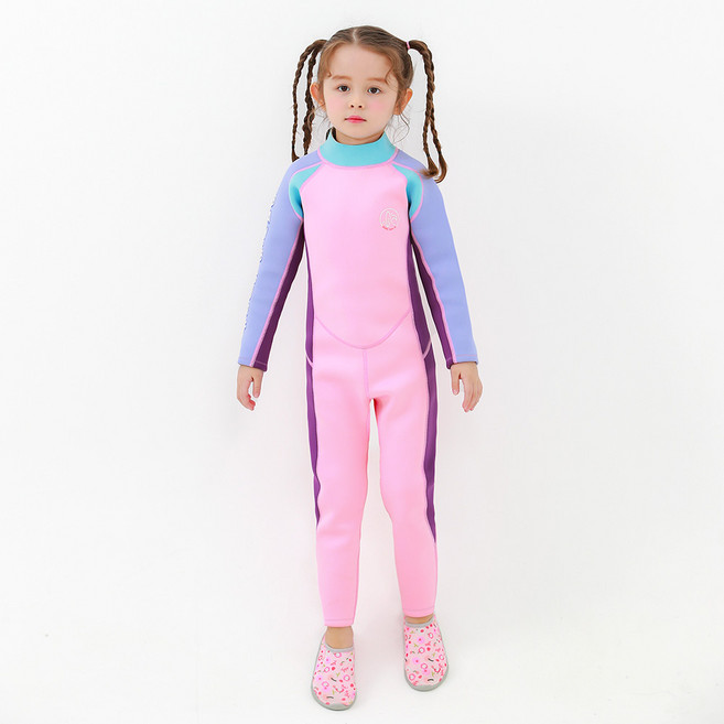 BAY-B 유아동 어린이 2.5mm 스윔슈트 키즈 웻슈트 물놀이 수영복 잠수복 래쉬가드 남아 여아 WS5-7, WS-6(핑크), M, 컬러:WS-6(핑크) / 사이즈:M