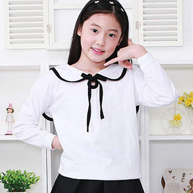 잭키드 여아용 리본세라긴팔 티셔츠