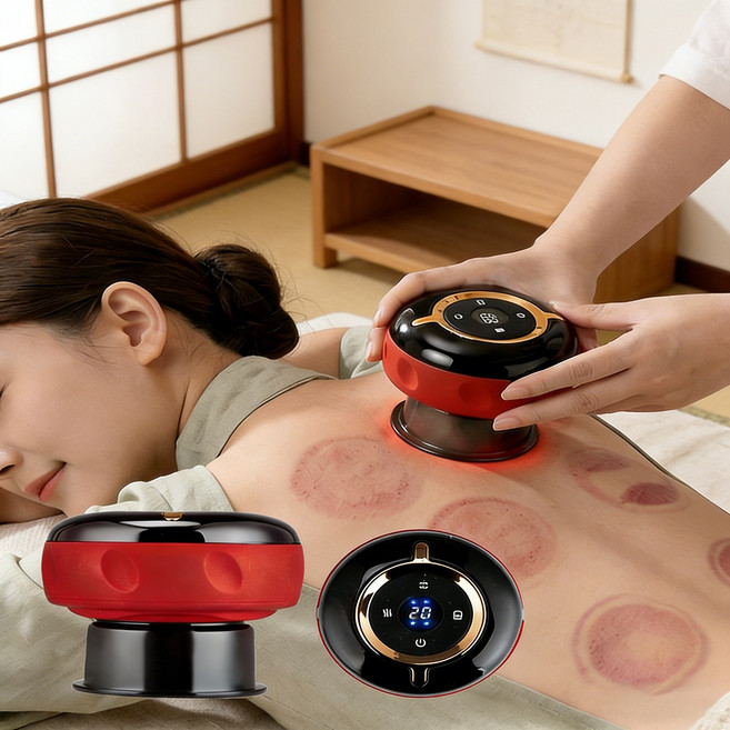 LCD 디스플레이 12단 자동 전동 부항기 (KC인증 가정용), 파란색, LG-D23