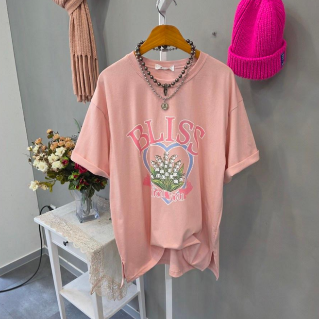 블레스 포유 플라워 반팔티셔츠