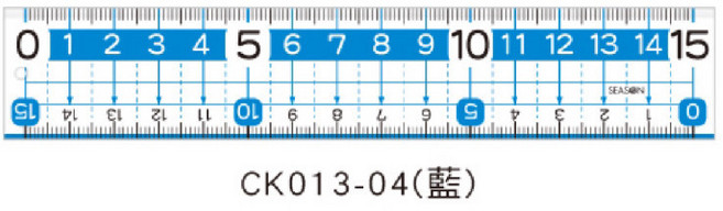 SEASON 直尺 15公分, CK013-04（藍）, 1個