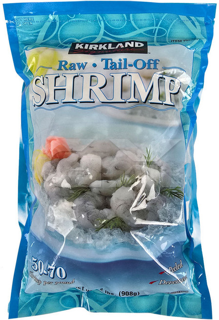코스트코 커클랜드 냉동 생새우 908g (50-70 / 31-40 / 21-25) 아이스박스+드라이아이스 포장 발송/ 냉동 흰다리 새우, 908g (50-70미), 1개