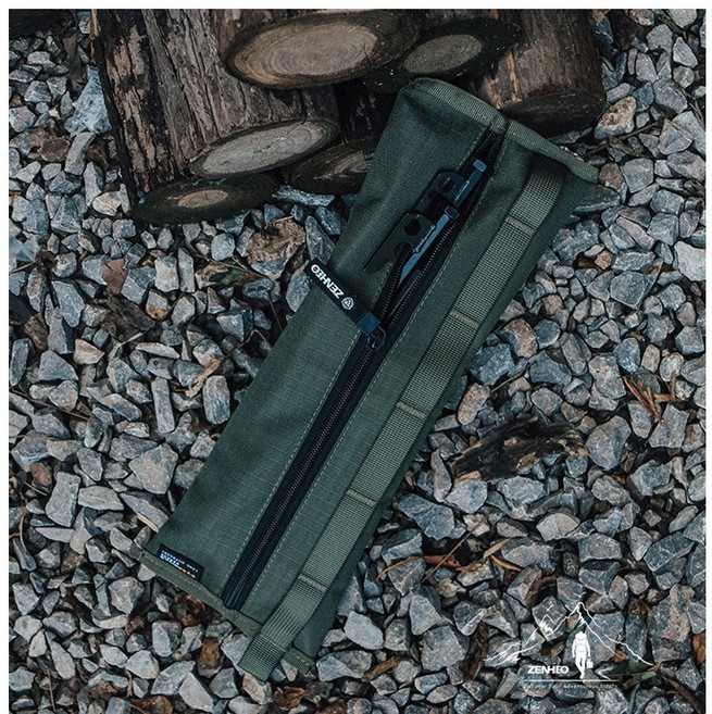 소형 캠핑용 단조팩 가방 35CM 백패킹 카라비너세트, 1개, 1단, 베이지