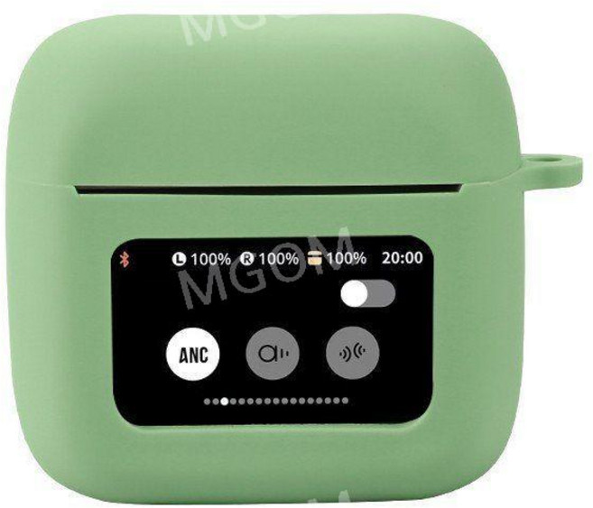 JBL Tour Pro3 투명 케이스 호환 실리콘 보호 소프트 커버 무선 이어폰, 라이트그린케이스+보호필름