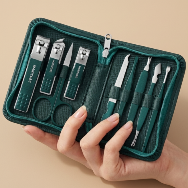 위생적인 손톱깍기 발톱깎이 손톱깍이세트, 1개, 그린