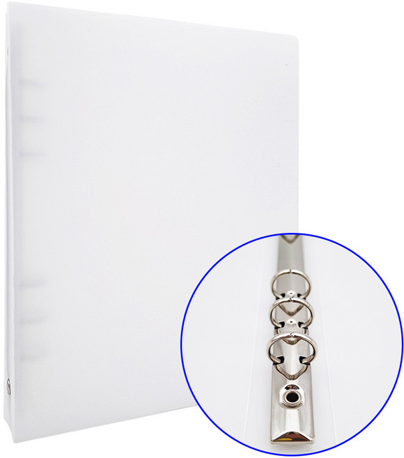 6공 포토카드 바인더 A5 반투명 하드커버 다이어리 화일속지 포카 꾸미기 다꾸 포켓, 속지양면10매입, 1단 포켓