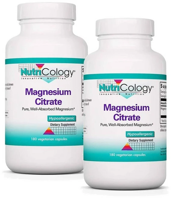 뉴트리콜로지 마그네슘 시트레이트 Nutricology Magnesium Citrate, 2개, 180정 - 쿠팡