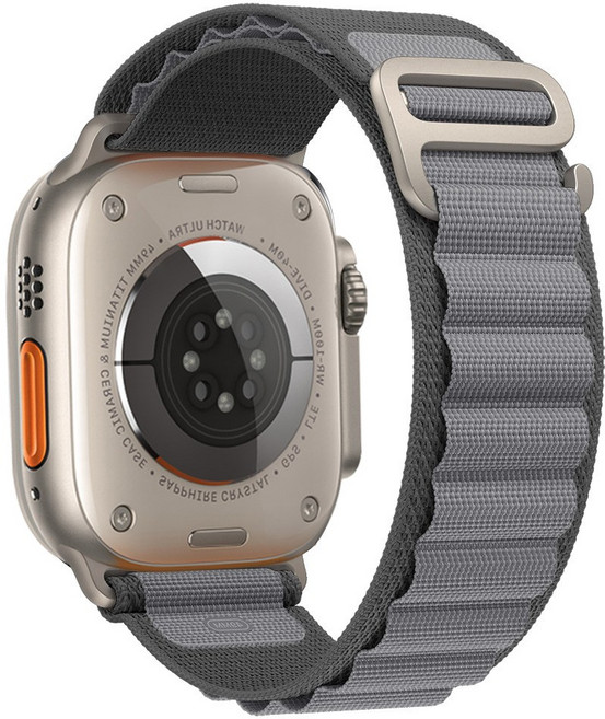 Fegwilde 애플워치 울트라 1/2/3 호환 스트랩 나일론 스포츠 알파인 루프 11 10 9 8 7 3 SE 1/2/3 38/40/41/42/44/45/46/49mm 밴드, 깊은회색