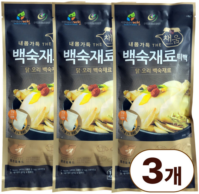 한국감초영농조합법인 내몸가득 THE채움 백숙재료 티백, 6개, 100g