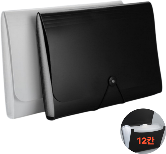 어센드원 13칸 아코디언 파일 보관함 정리함, 1개, 시크블랙