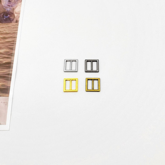 (인형소품) 내경 8.5mm 정사각조리개, 블랙실버, 2개