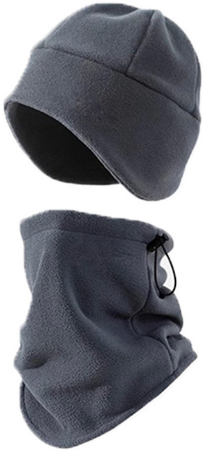 겨울플리스두꺼운목토시모자세트야외라이딩보온스키모자일체형