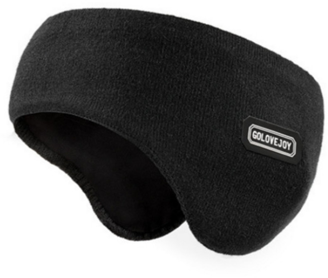 도도샵 귀 안아픈 따뜻한 방한 귀마개, 블랙, 1개