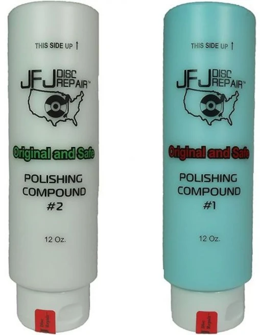 오리지널 JFJ 폴리시 컴파운드 콤보 팩 12oz 블루 #1 & 화이트 #2 (JFJ Easy Pro Plus 싱글 더블 및 암리스 호환) - 쿠팡