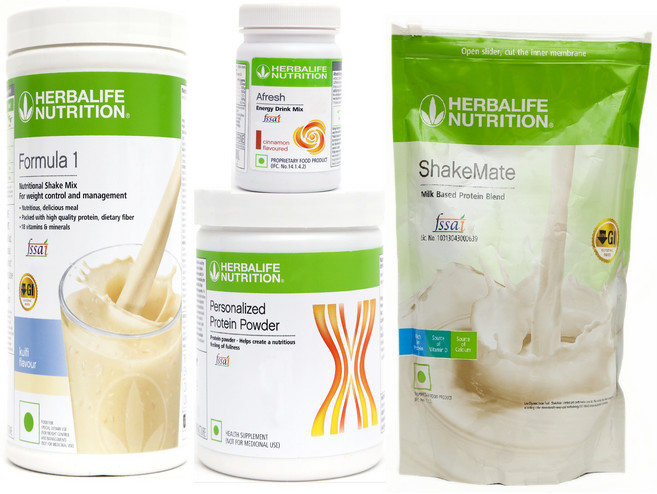 허벌라이프 포뮬라 1 로즈 키르 500g & 초콜릿 딜라이트 500g (각각) / 프로틴 쉐이크 200g & 어프레쉬 50g - 체중 관리 및 일일 영양 섭취를 위한 프리미엄 식사, 4개입, 1개