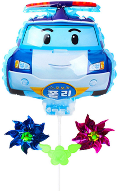 수플레이스 바람개비풍선 폴리(모형) 놀이동산 막대풍선, 1개