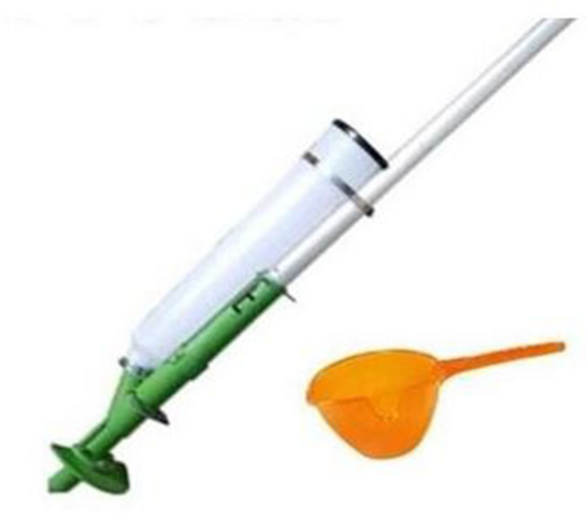 원터치 비료 주입기 투입기 살포기 정량투입기 파종기 수동 논 밭 콩 농기구 농기계, 1개