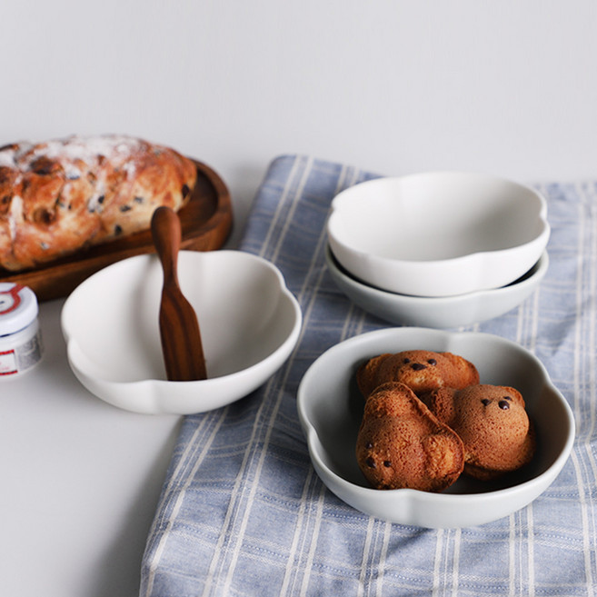 시라쿠스 네이처 무광 앞접시 라면찬기 5.5인치 4p세트 2color 택1, 혼합, 1세트, 깊은접시 14cm