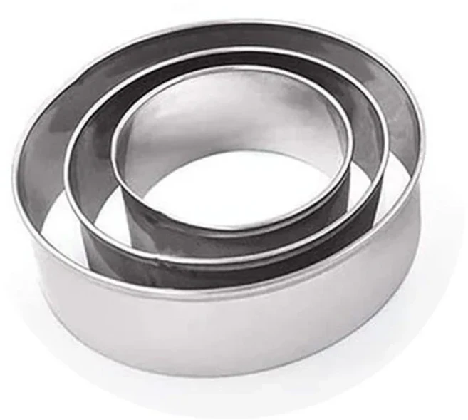 쿠키 커터 4 스타일 꽃 하트 서클 베이킹 금형 스테인레스 비스킷 과일 계란, 01 C Style 3pcs