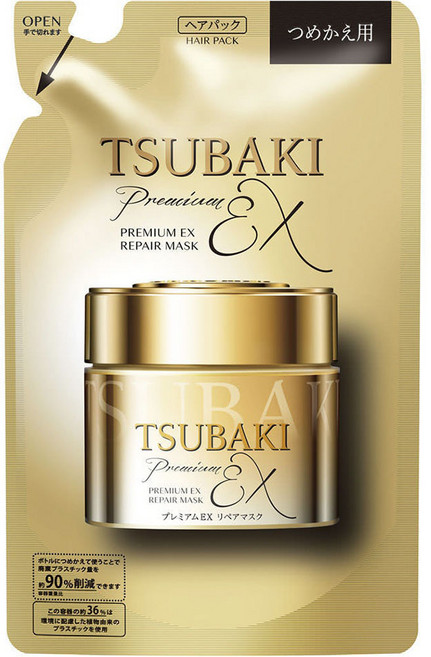 츠바키 프리미엄 EX 리페어 마스크 리필용, 150g, 1개