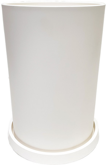 ALLS 중대형 플라스틱 인테리어 무지 원형 화분, 1개, 화이트