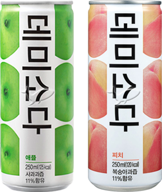데미소다 애플 250ml 5캔+복숭아 250ml 5캔 총10캔, 10개