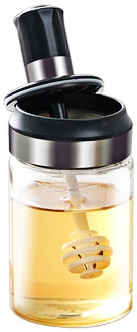 DFMEI.양념통.Seasoning can.--주방용품 호텔 방습양념병 스푼 뚜껑 일체형 밀폐 염통양념병꿀양념병양념병, DFMEI스틸링허니스틱, 1개