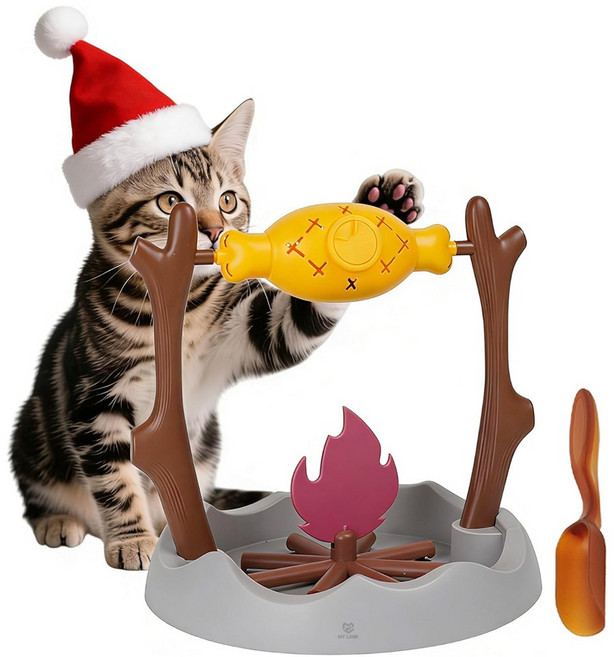 엠티링크 펫 고양이 강아지 노즈워크 통돌이 장난감 간식놀이 지능개발 먹이퍼즐 돌돌이, 바베큐당근세트, 1개