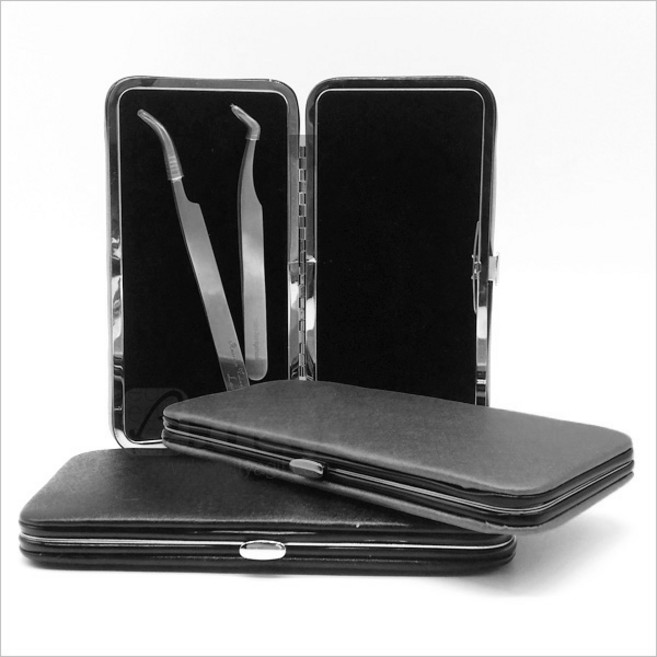 핀셋케이스 자석 핀셋푸셔 하드케이스 블랙, 진핑크, 1개