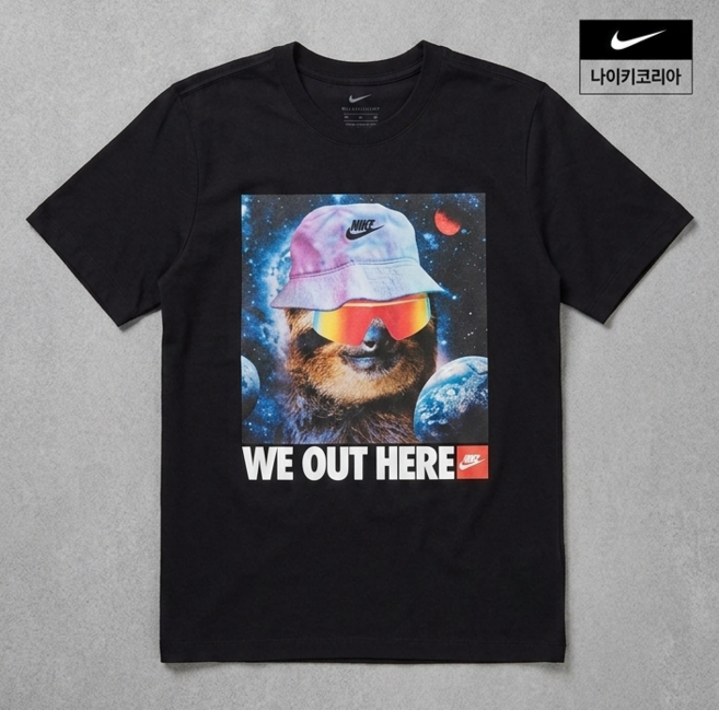 나이키 SW T-SHIRT 데일리 스트릿 캐주얼 스타일 슬로스 프린팅 반팔 반소매 티셔츠