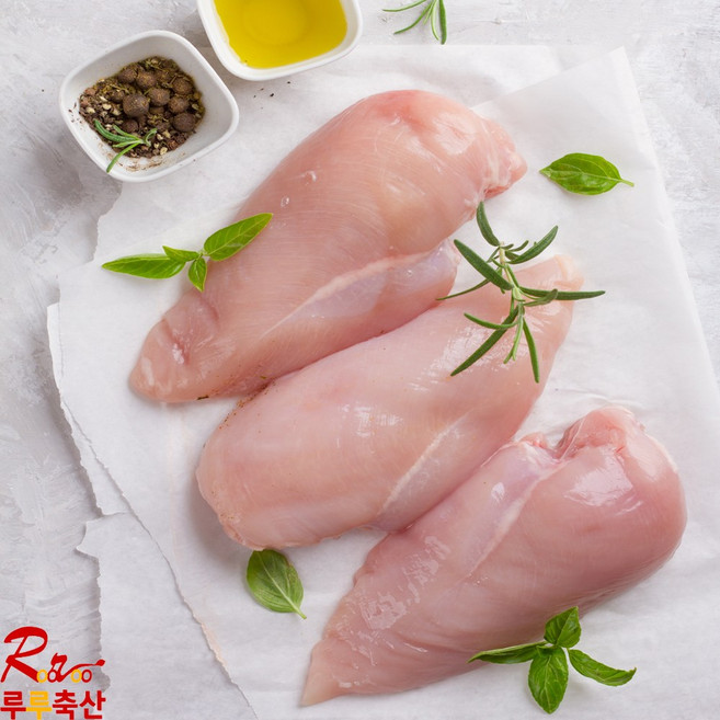닭가슴살 덩어리(원육) 500G 국내산 닭고기 냉동닭가슴살, 1개