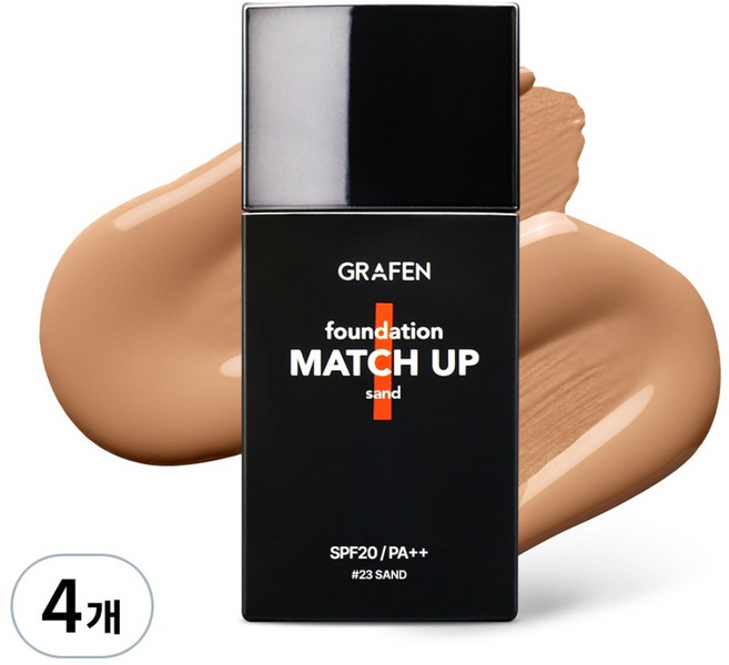 GRAFEN 男士粉底液 40ml, 23 Sand, 4瓶