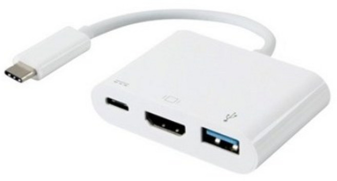 컴스 USB 3.1 Type C HDMI변환 컨버터, CL518(화이트)