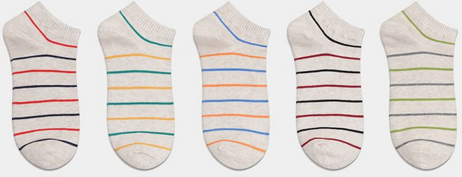 노디자인 PG 아빠용 학생용 투투 링글 발목 양말 5족 세트 여자양말 남자양말 학생 주니어 데일리 심플 패션