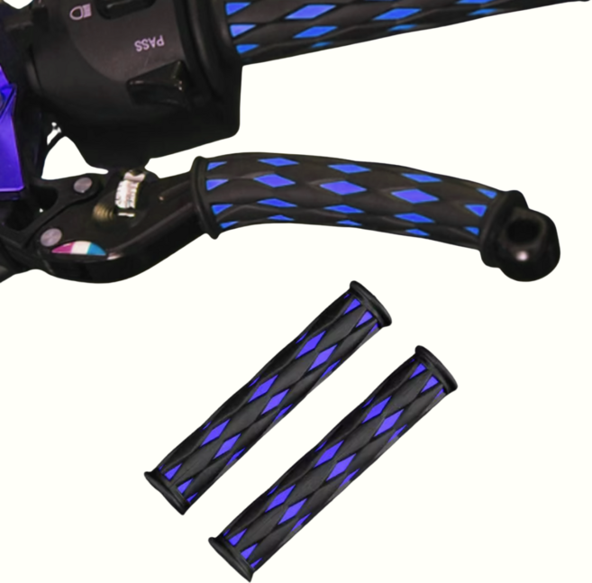 브레이크레버그립 실리콘고무 브레이크손잡이 미끄럼방지 3컬러, 1세트, 블루